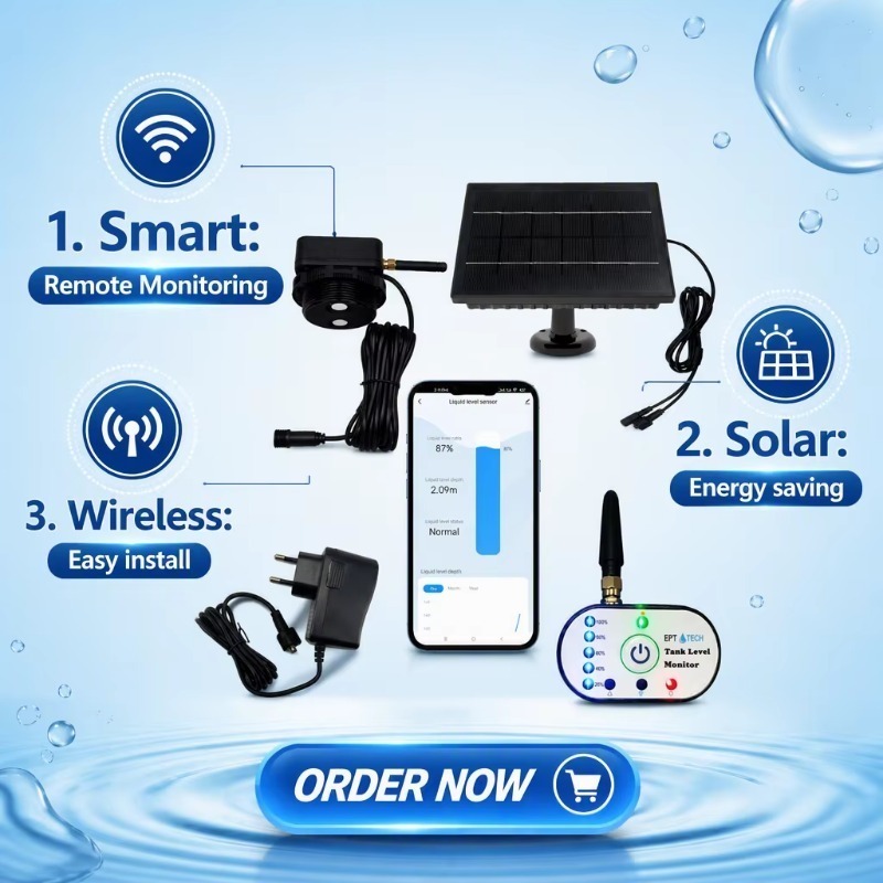 Tuya Smart - TLC2502P-S Transmissor de Nível Ultrassônico Tuya