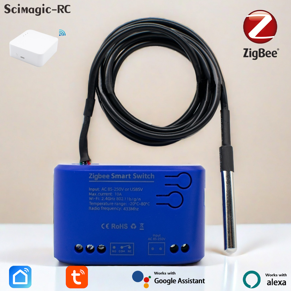 Smart Relay Tuya - Interruptor inteligente de temperatura zigbee, 1