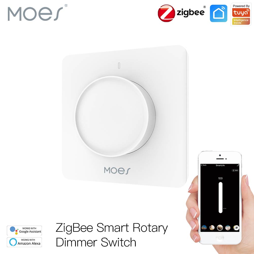 Smart Relay Tuya - Interruptor Dimmer Rotativo Inteligente MOES Tuya