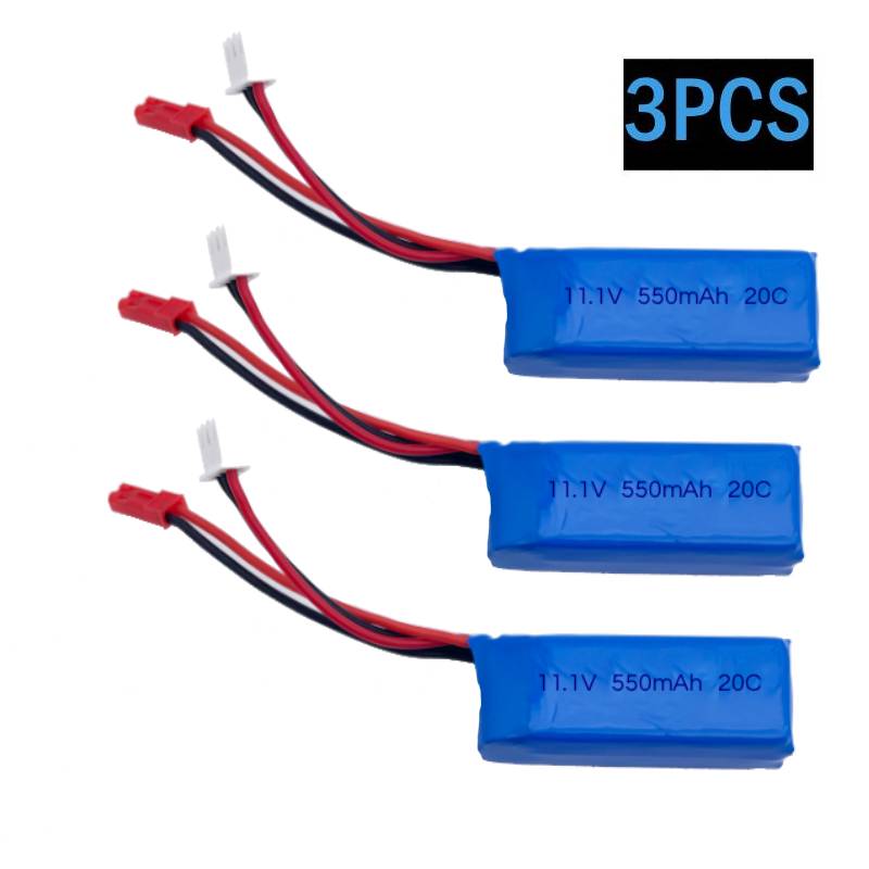 3PCS 20C 3S 11.1V 550mAh Bater - Shelly Plug avaliação e preço